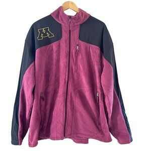 Columbia Sport Men’s Size XXL Fleece Jacket Maroon Black Light Weight Minnesota